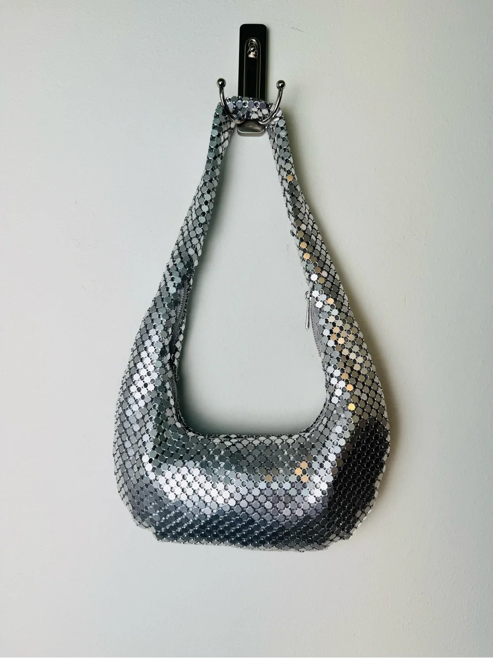 ZARA Metallic Mesh Shoulder Bag